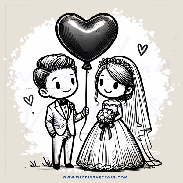 heart and love hearts cartoon image