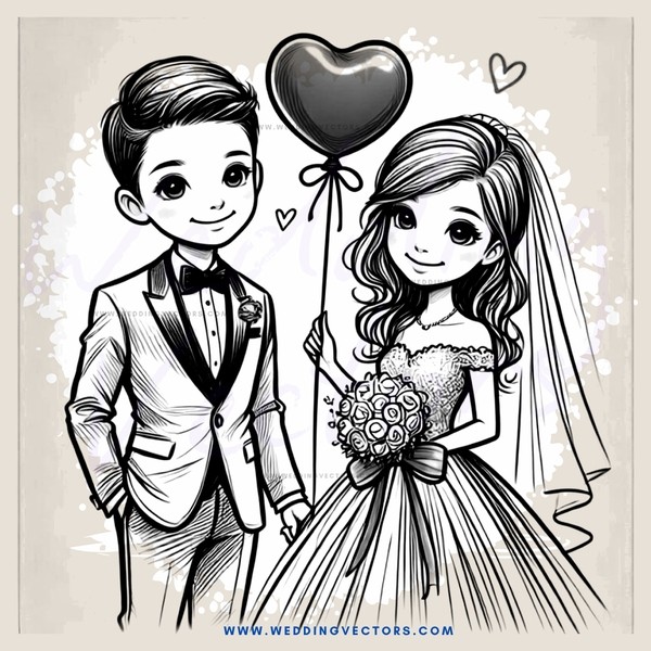 young couple's wedding day celebration