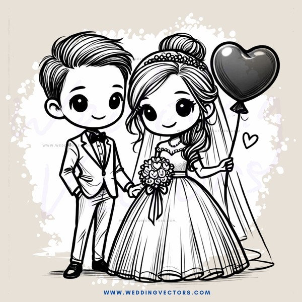 a bride and groom holding hands
