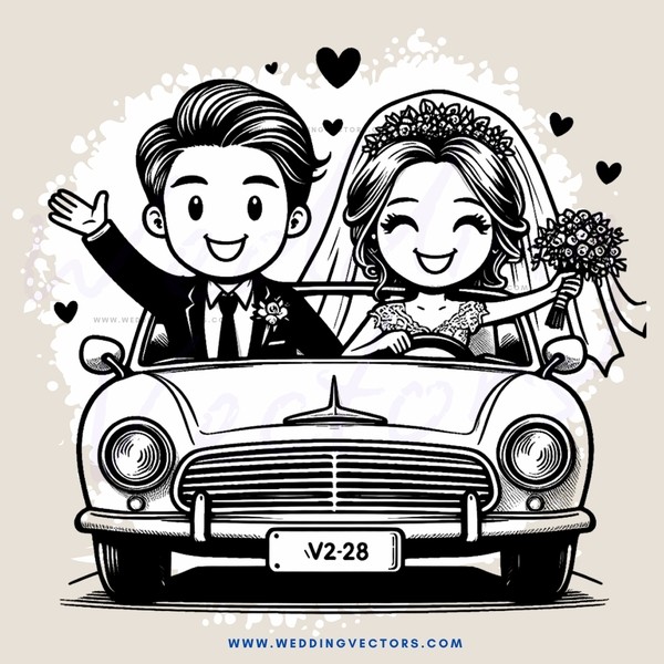 a honeymoon car ride