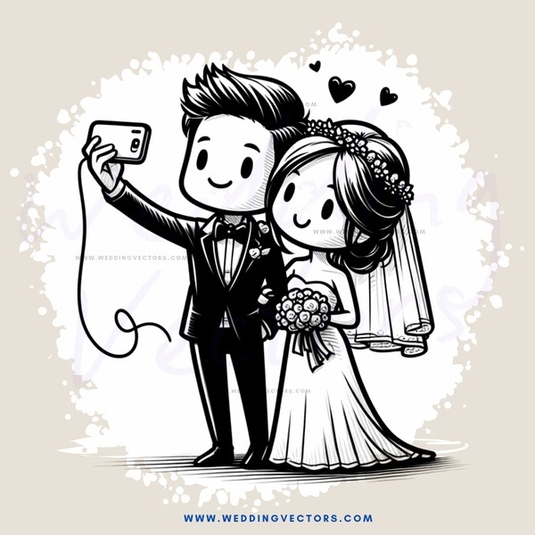 a couple's wedding picture