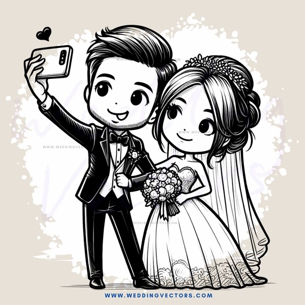 wedding photograph in black and white