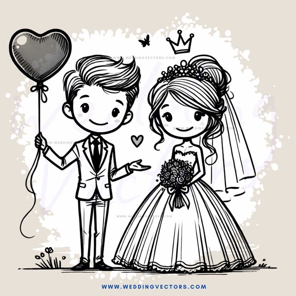 a wedding bride and groom