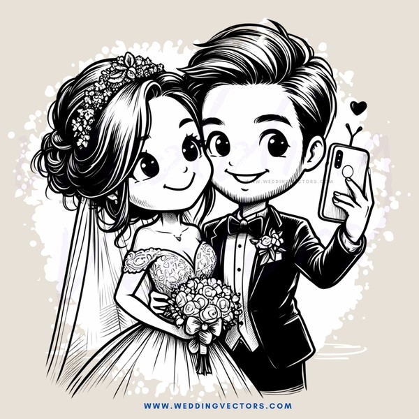 a wedding picture taken on an iphone