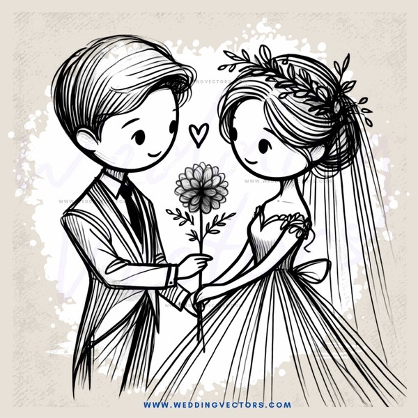 groom and bride in wedding picture
