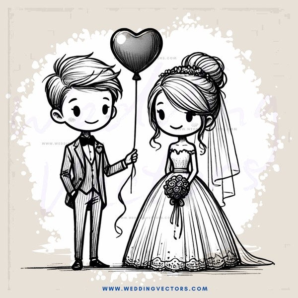 a boy and girl holding up a heart balloon