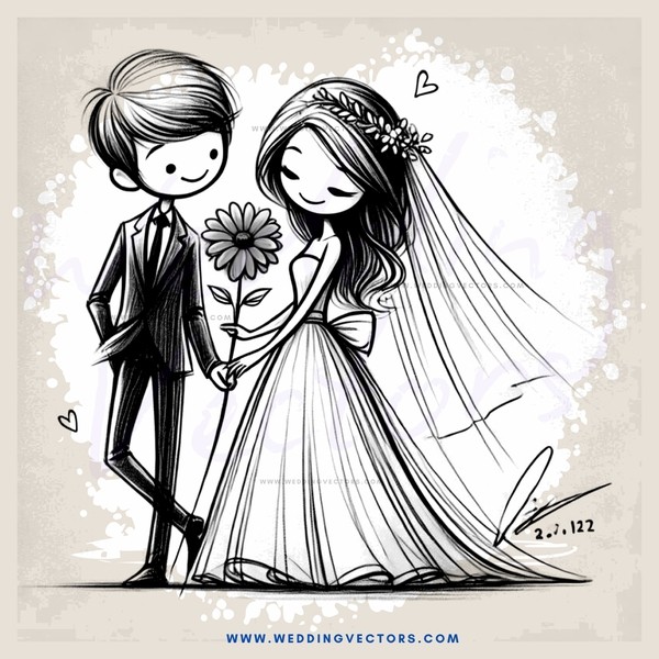 wedding cartoon