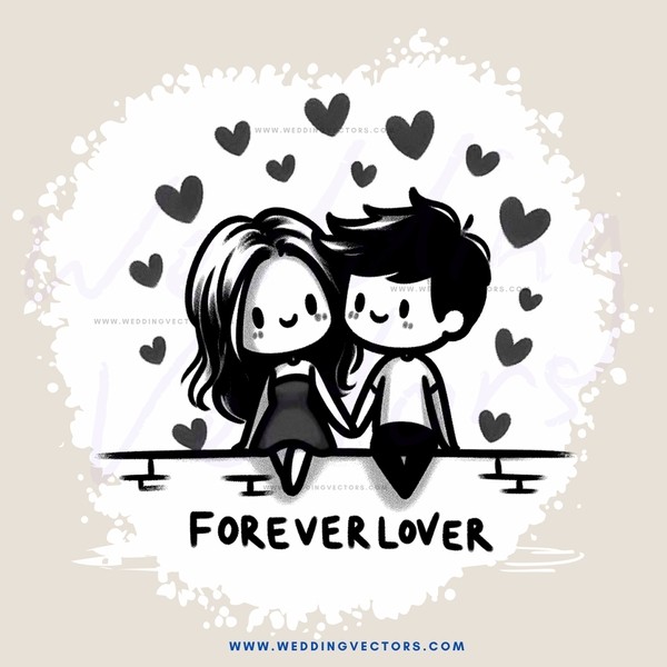 foreverlove gif image description: a cartoon man and woman are shown in an embrace with the words "foreverlove" below tags: couple, love, boyfriend, girlfriend, romantic, affectionate, loving, adorable, heartwarming, cute, endearing, sweet, tender, amorou