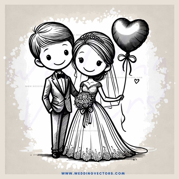 a bride and groom