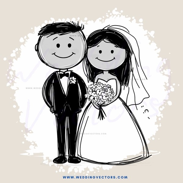 wedding couple smile at each other
