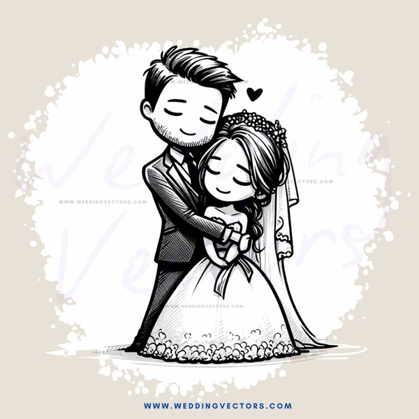 a man and woman hug in an illustrated picture