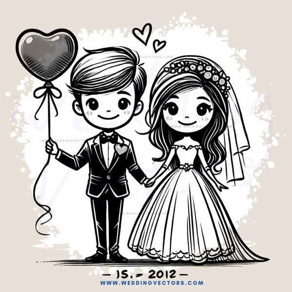 two people in wedding attire