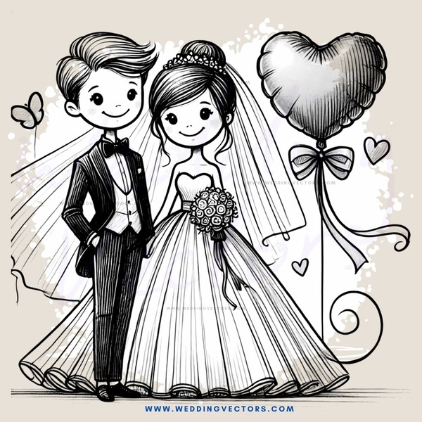 a bride and groom getting married