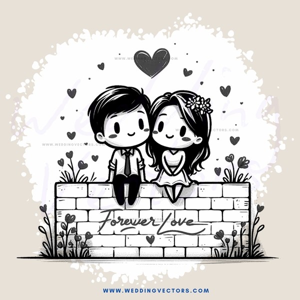 forever love couple cartoon