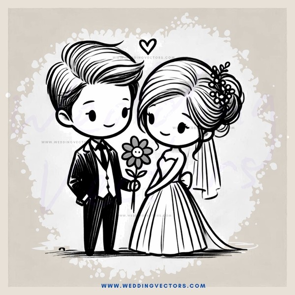 a boy and girl holding flowers for an engagement