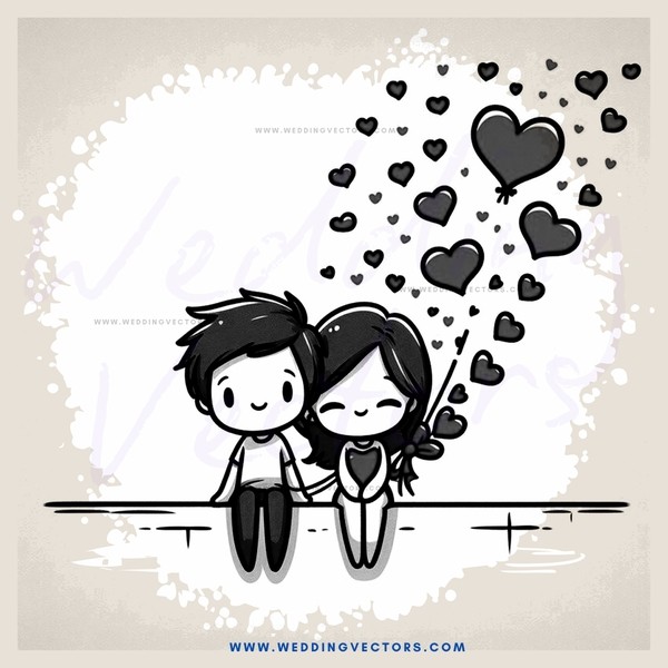 a boy and girl sitting together