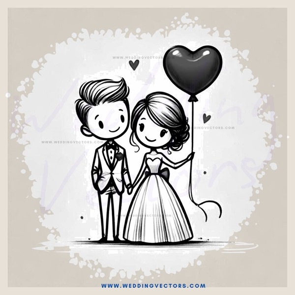 a boy and girl with balloons