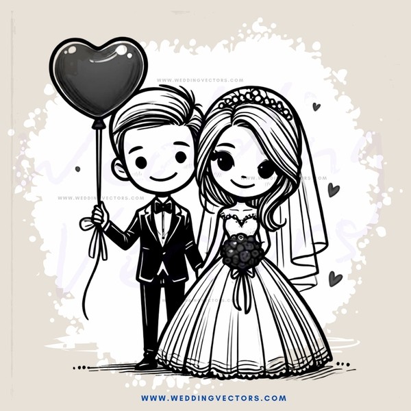 wedding clip art cartoon