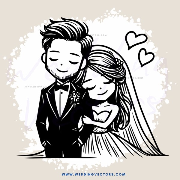 wedding picture of a man and woman holding hands standing together