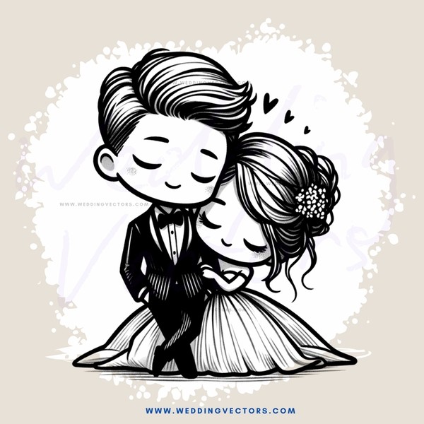 cartoon couple in love