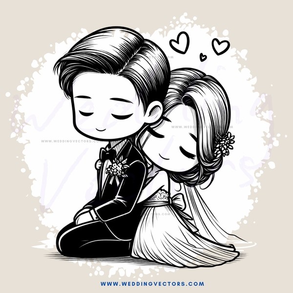 love with two people kissing
