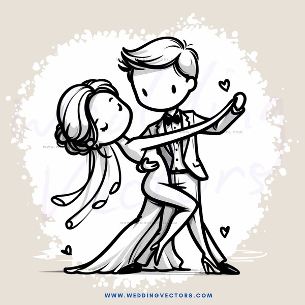 love and dancing in silhouette