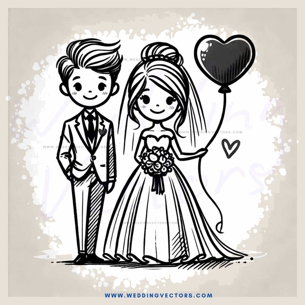 a bride and groom holding hands, with an airplane