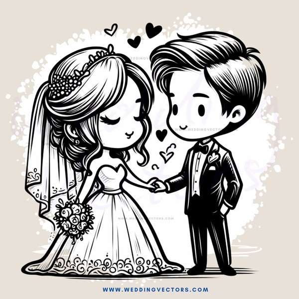 groom and bride shaking hands
