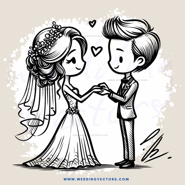 groom and bride on their wedding day