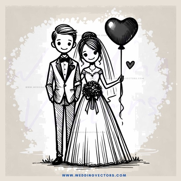 a couple on their wedding day