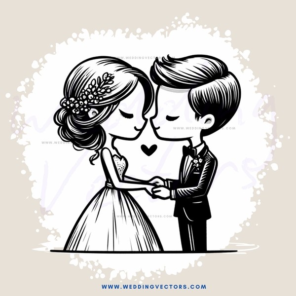 a couple in black and white