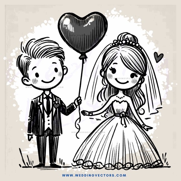 couple with heart balloon and ring