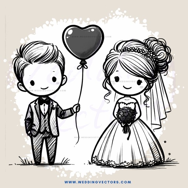 a boy and girl holding up balloons