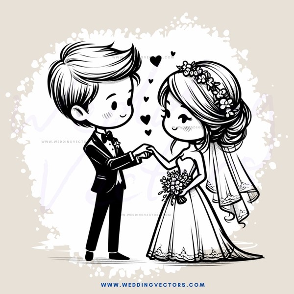 wedding bride & groom shake hands