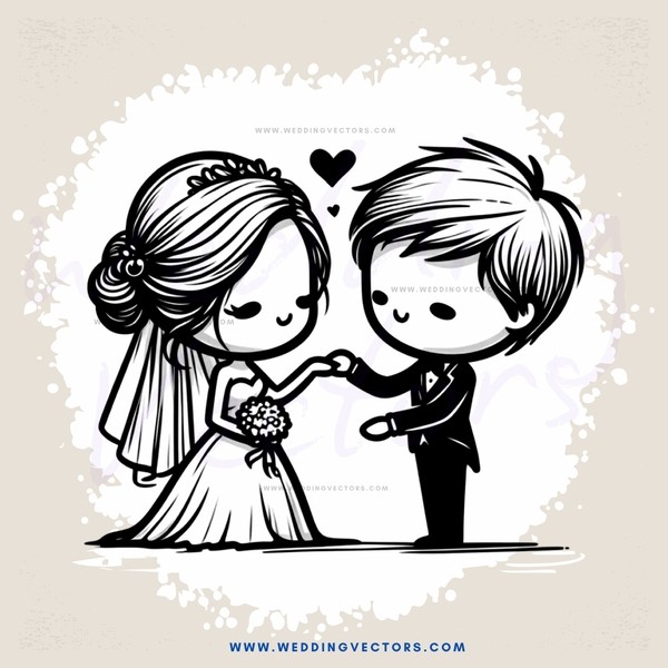 wedding ring twin figure posing for a picture