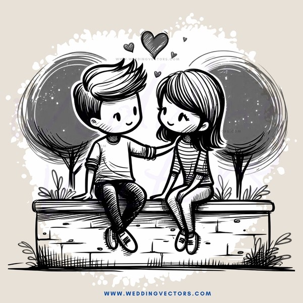 boy and girl sitting on wall