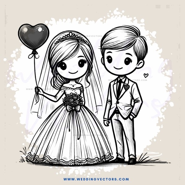 bride and groom holding hands