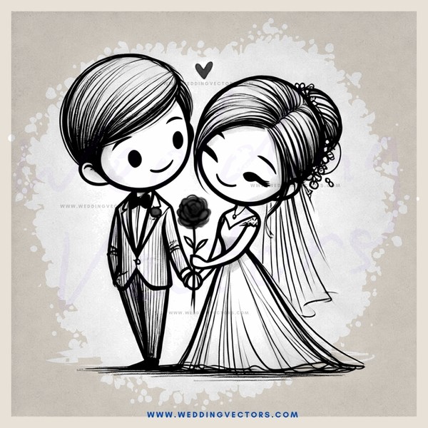 an illustration showing two people kissing