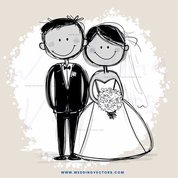 a bride and groom smiling at each other