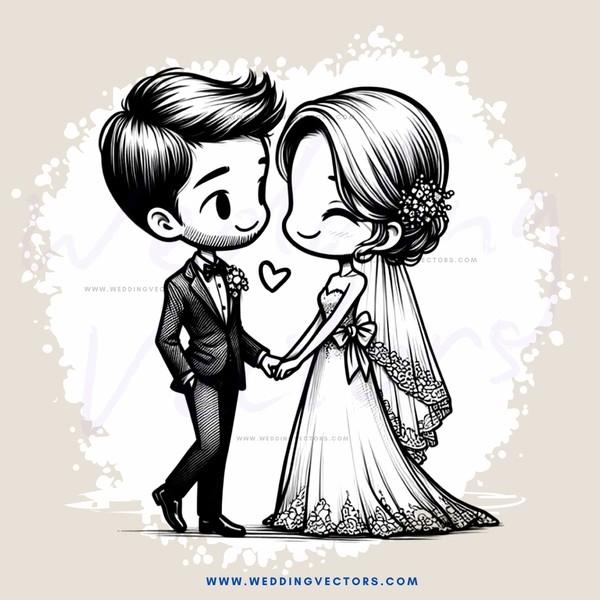 newlyweds shake hands and kiss