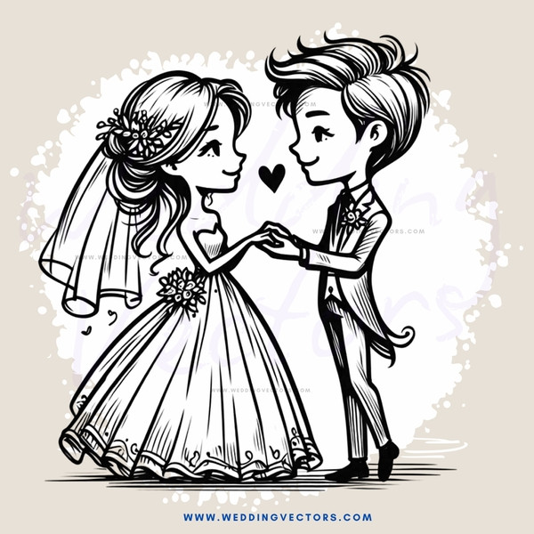 a bride and groom's first kiss