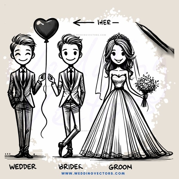 groom with bride and wedding gift