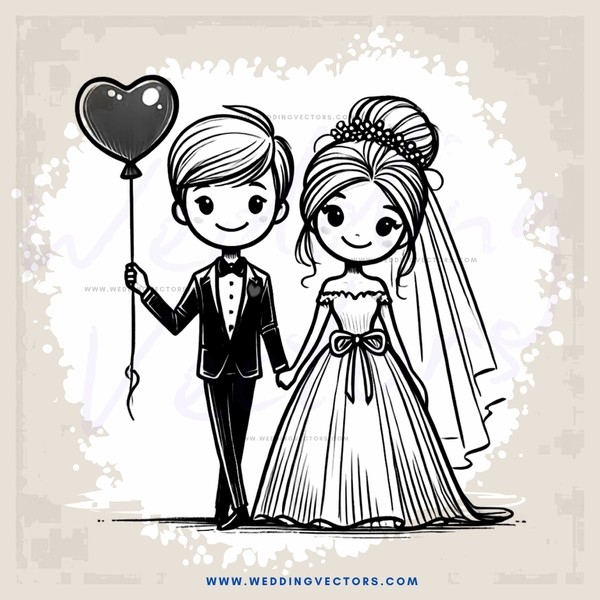 a bride and groom on their wedding day