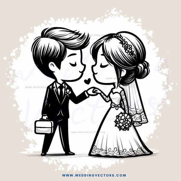 a bride and groom shake hands