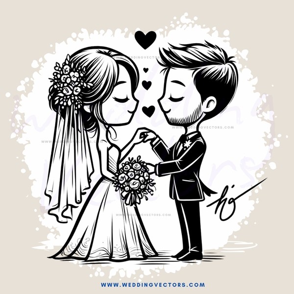 couple's wedding picture with signature and date