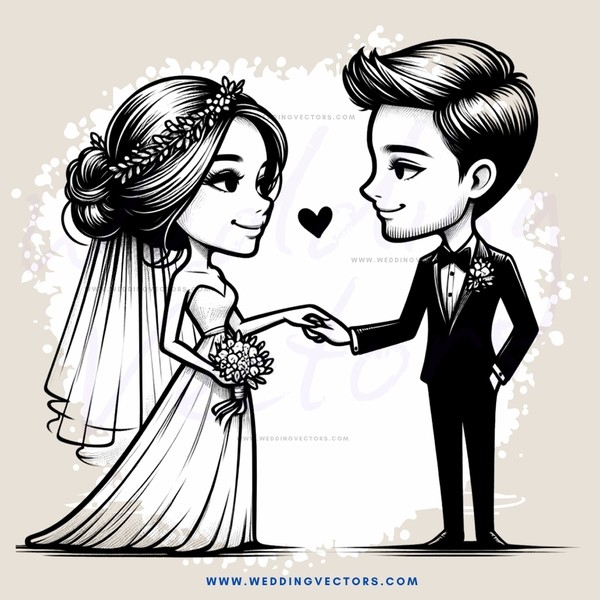 wedding picture of a man and woman