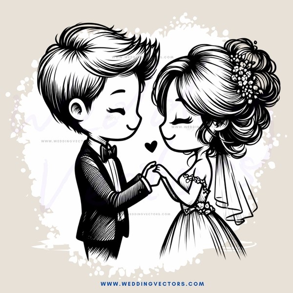 a couple in black and white
