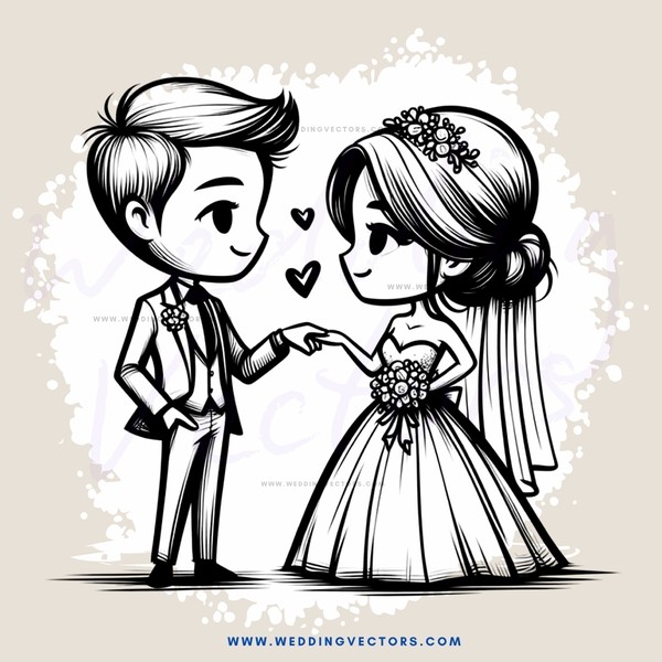 a boy and girl getting married