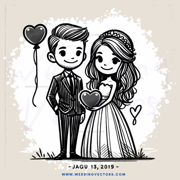 a couple on their wedding day