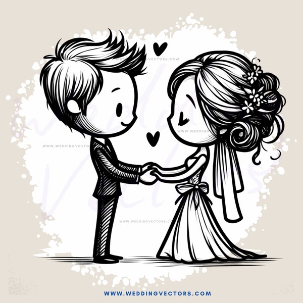 a couple in wedding attire embracing each other